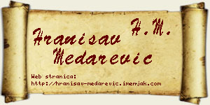 Hranisav Medarević vizit kartica